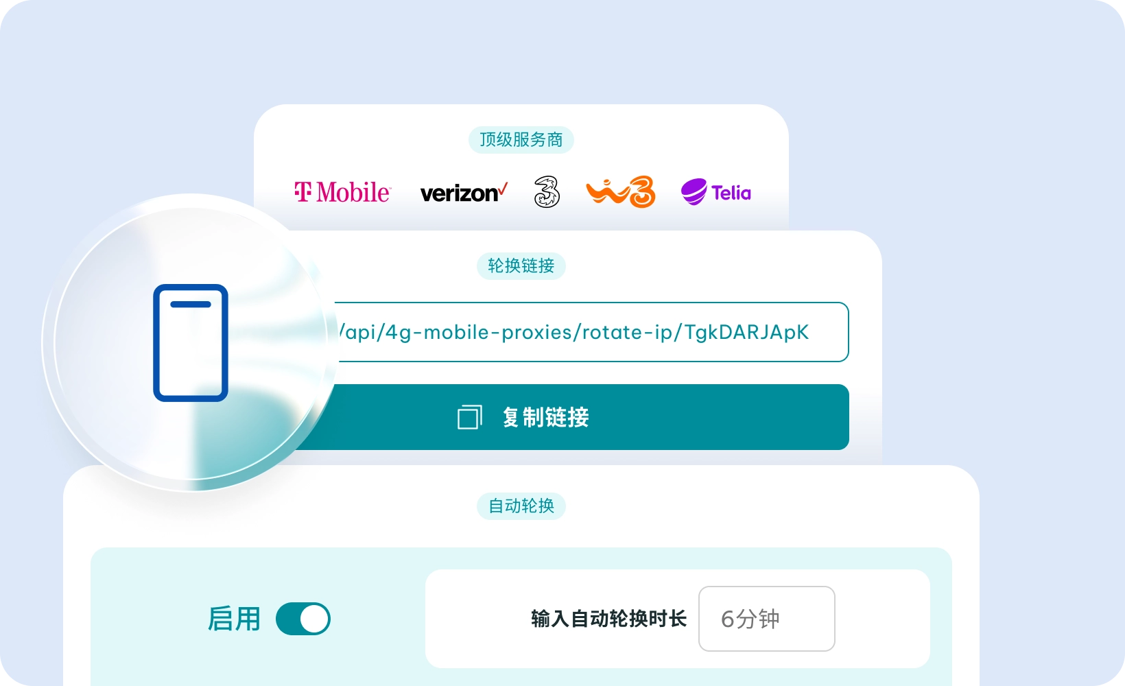 5G/4G/3G/LTE 动态移动代理